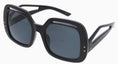 Load image into Gallery viewer, Blue Gem Sunglasses | Retro Large Square Temple Detail Rose Sunglasses