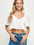 Load image into Gallery viewer, Cropped Cutie Crochet Summer Top
