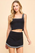 Load image into Gallery viewer, Motion Contrasting Stripes Knit Cropped Tank Top