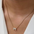 Load image into Gallery viewer, Mini Sparkles Rhinestone Gold Initial Letter Necklace