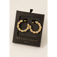 Load image into Gallery viewer, With a Twist Gold Dipped Hoop Earrings