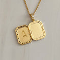 Load image into Gallery viewer, Ellison & young jewelry, initial jewelry, initial locket necklace, gold initial necklace, gold initial locket, letter necklace, gold letter necklace, Fayetteville ar shopping, boutiques in Fayetteville ar, stores near me