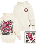 Load image into Gallery viewer, Oversized Arkansas Razorback hoodie for women styled as a casual game day outfit, available at Whimsy Whoo Boutique in Fayetteville, Arkansas.