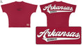 Load image into Gallery viewer, Full product layout of the Big Red Oversized Arkansas Razorback Tee by Pressbox, a must-have Fayetteville gameday staple.