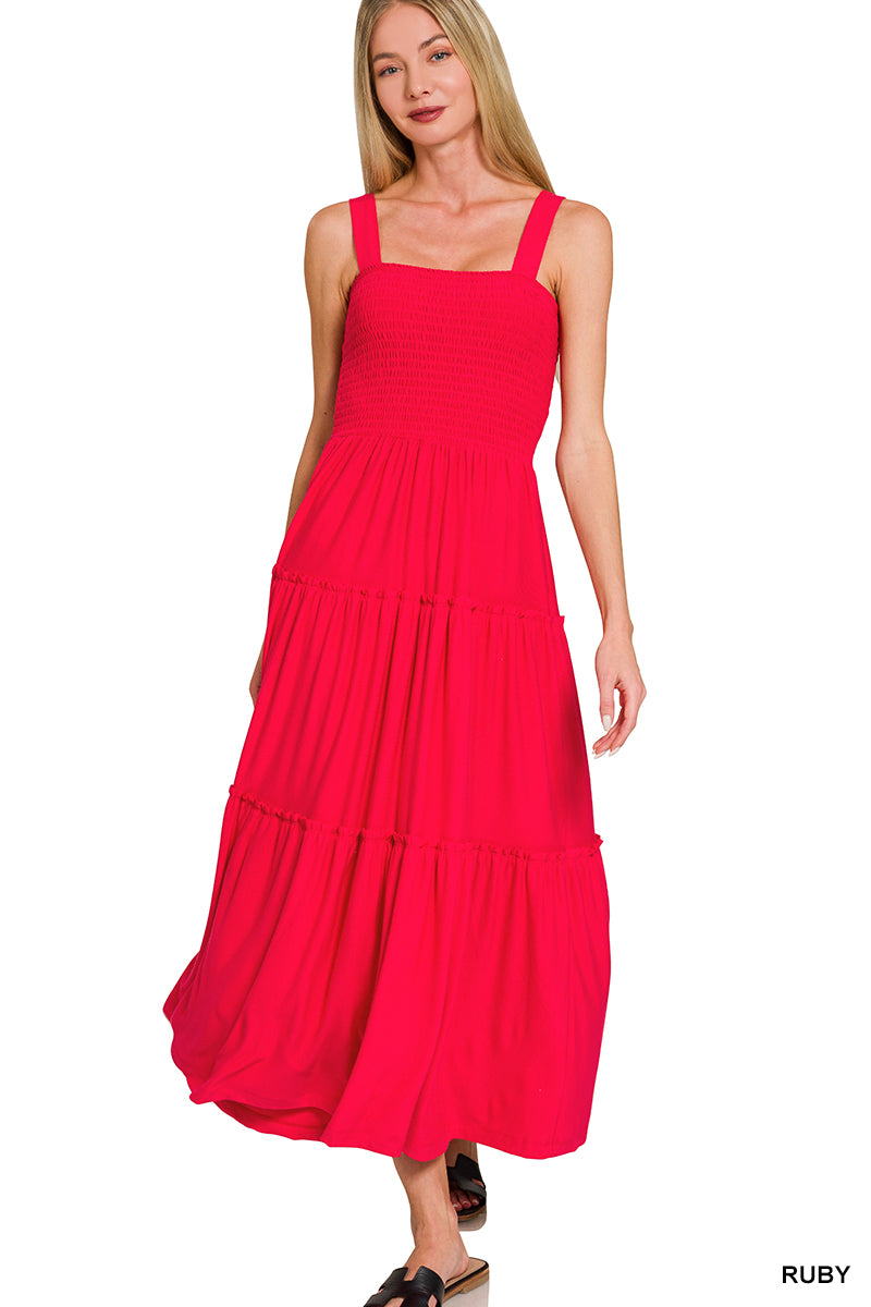 Zenana Red Easy Elegance Tiered Midi Dress | Fayetteville Boutique Whimsy Whoo Zenana Red Easy Elegance Tiered Midi Dress | Fayetteville Boutique Whimsy Whoo