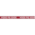Load image into Gallery viewer, A red and white beaded purse strap with the text 'WOOO PIG SOOIE' printed in the center. beaded purse strap, beaded purse strap near me, beaded purse strap Arkansas razorback