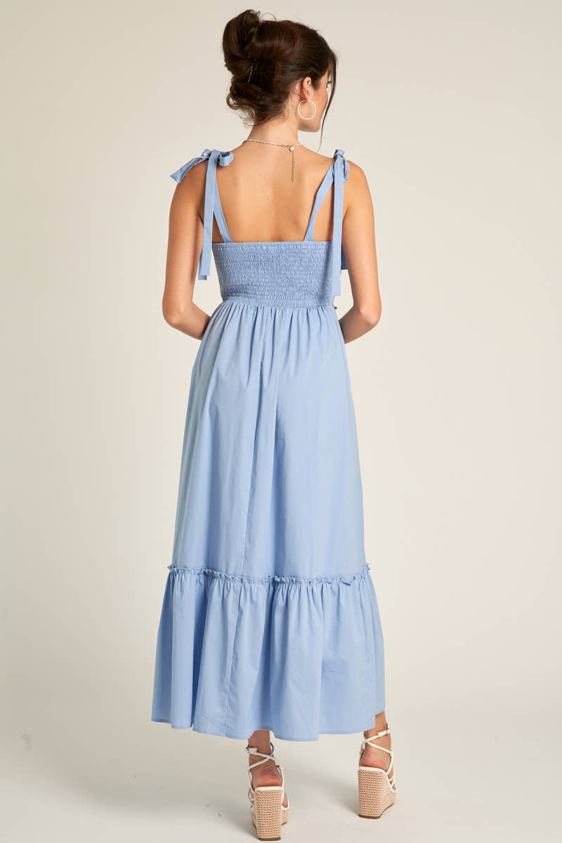 Lovely Day Blue Midi Dress