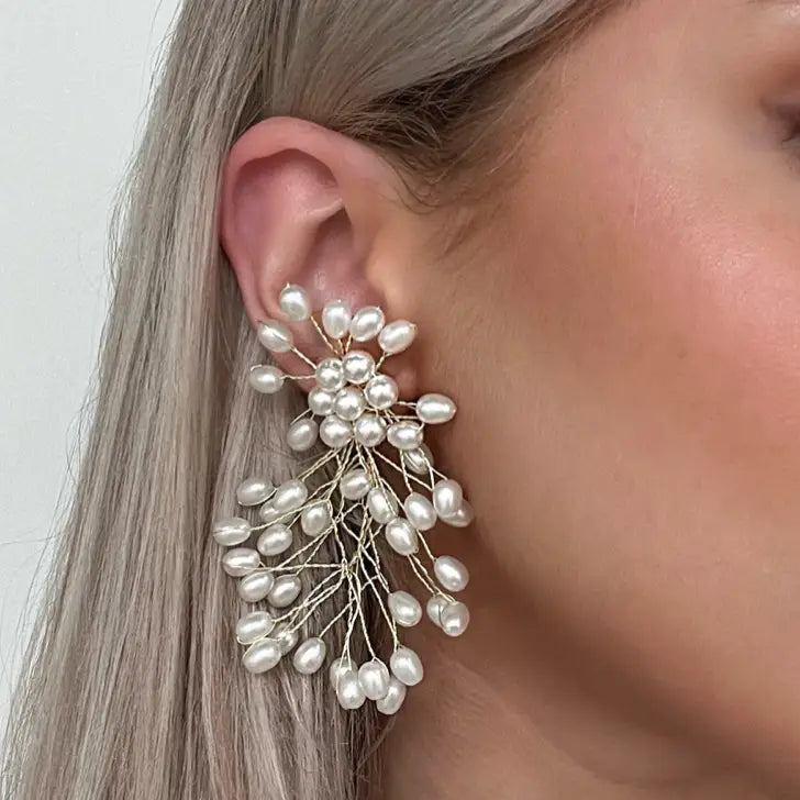 Bursting with Style Freshwater Pearl Earrings
