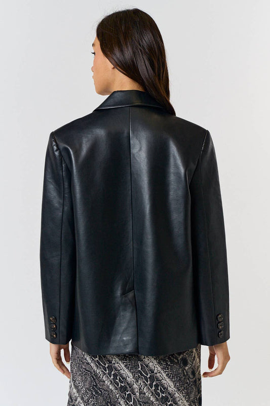 Material Girl Leather Blazer 