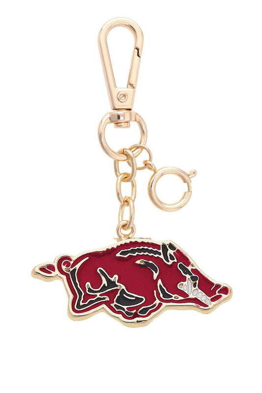 Arkansas Razorbacks Hog Bag Charm