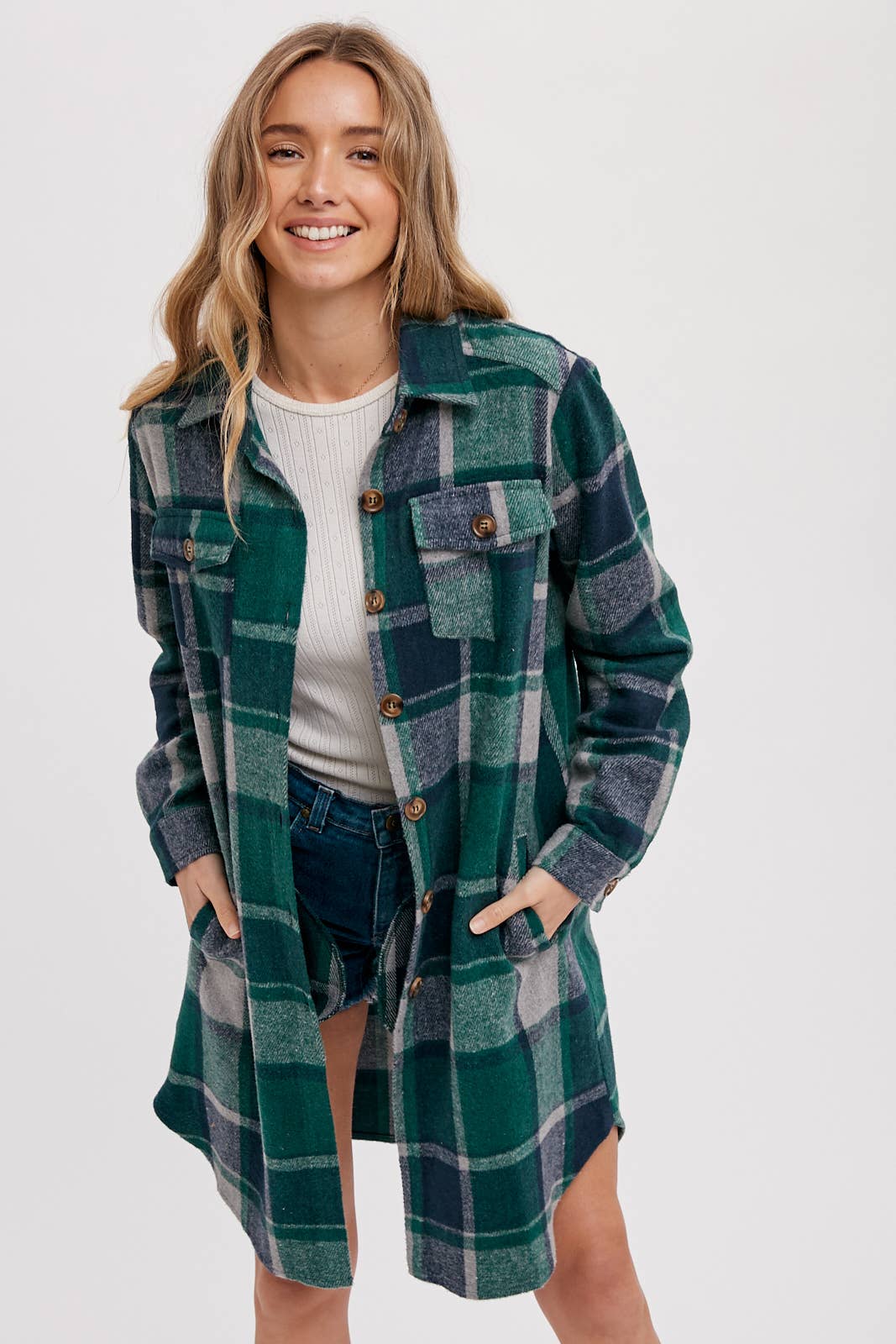 Covered in Flannel Plaid Longline Shacket