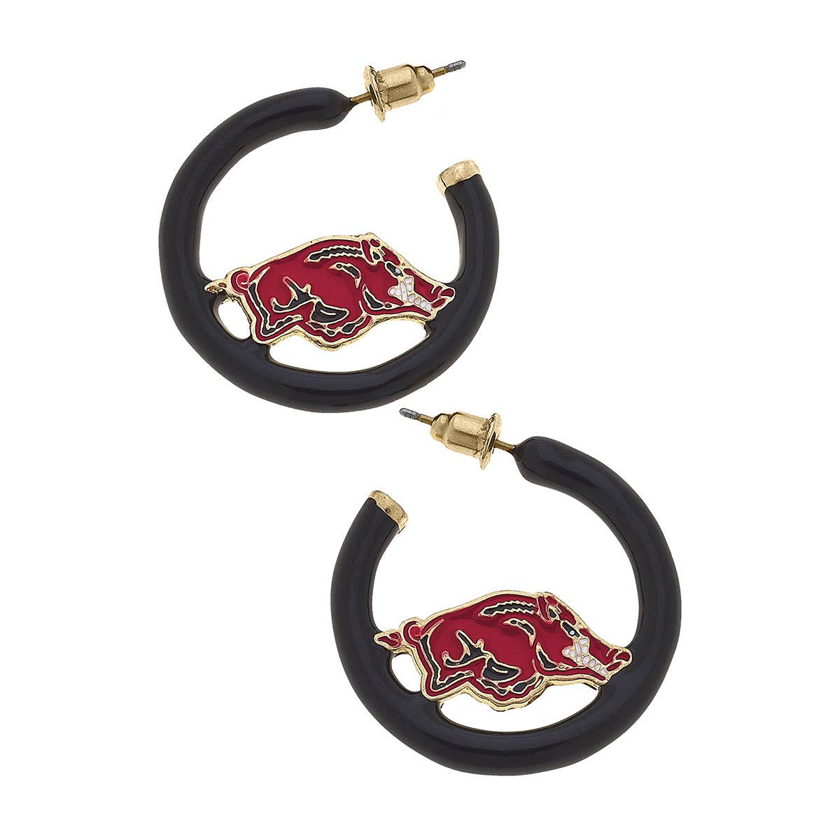 Arkansas Razorbacks Hog in the Hoop Earrings