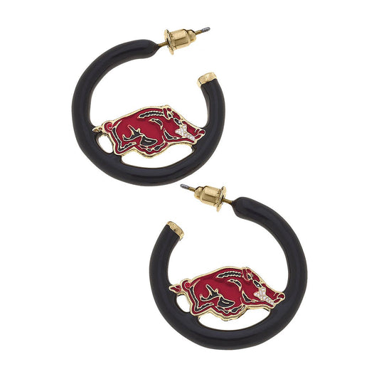 Arkansas Razorbacks Hog in the Hoop Earrings
