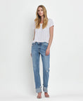 Load image into Gallery viewer, Lovervet by VERVET Jeans | Made to Chill Mid-Rise Cuffed Straight Jeans
