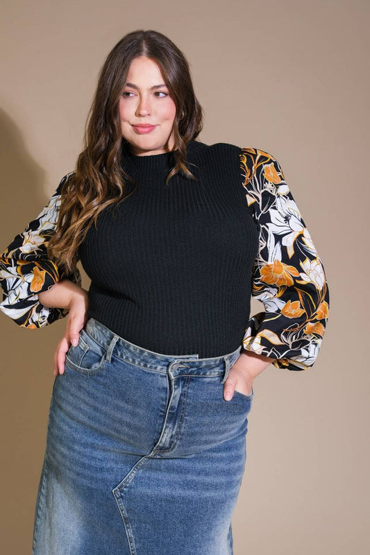 Curve | Falling for Florals Sweater