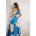 Load image into Gallery viewer, Blue Magnolia Ruffle Maxi Dress
