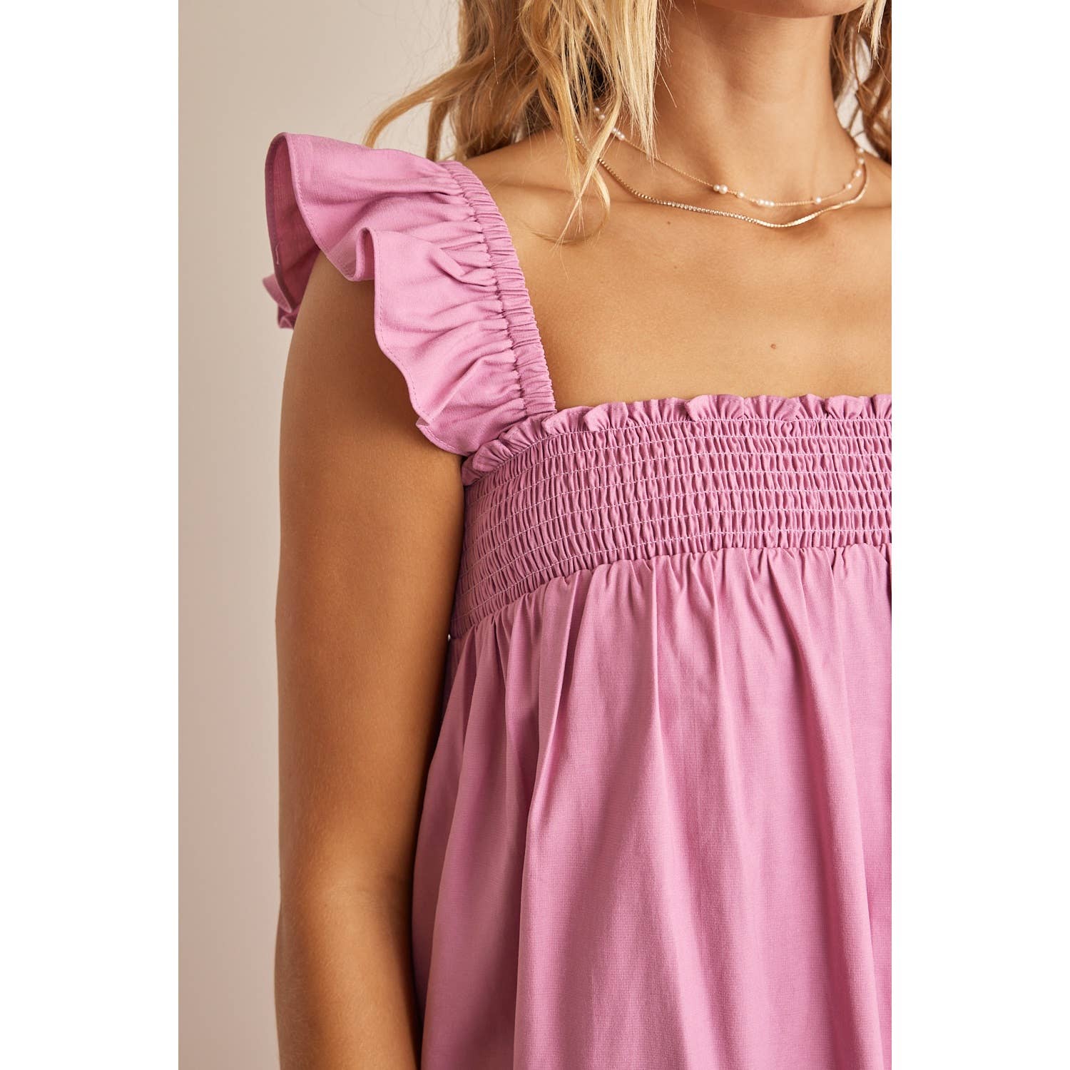 Romantic Notion Smocked Midi Dress