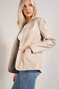 Load image into Gallery viewer, Maximum Chic Beige Leather Blazer
