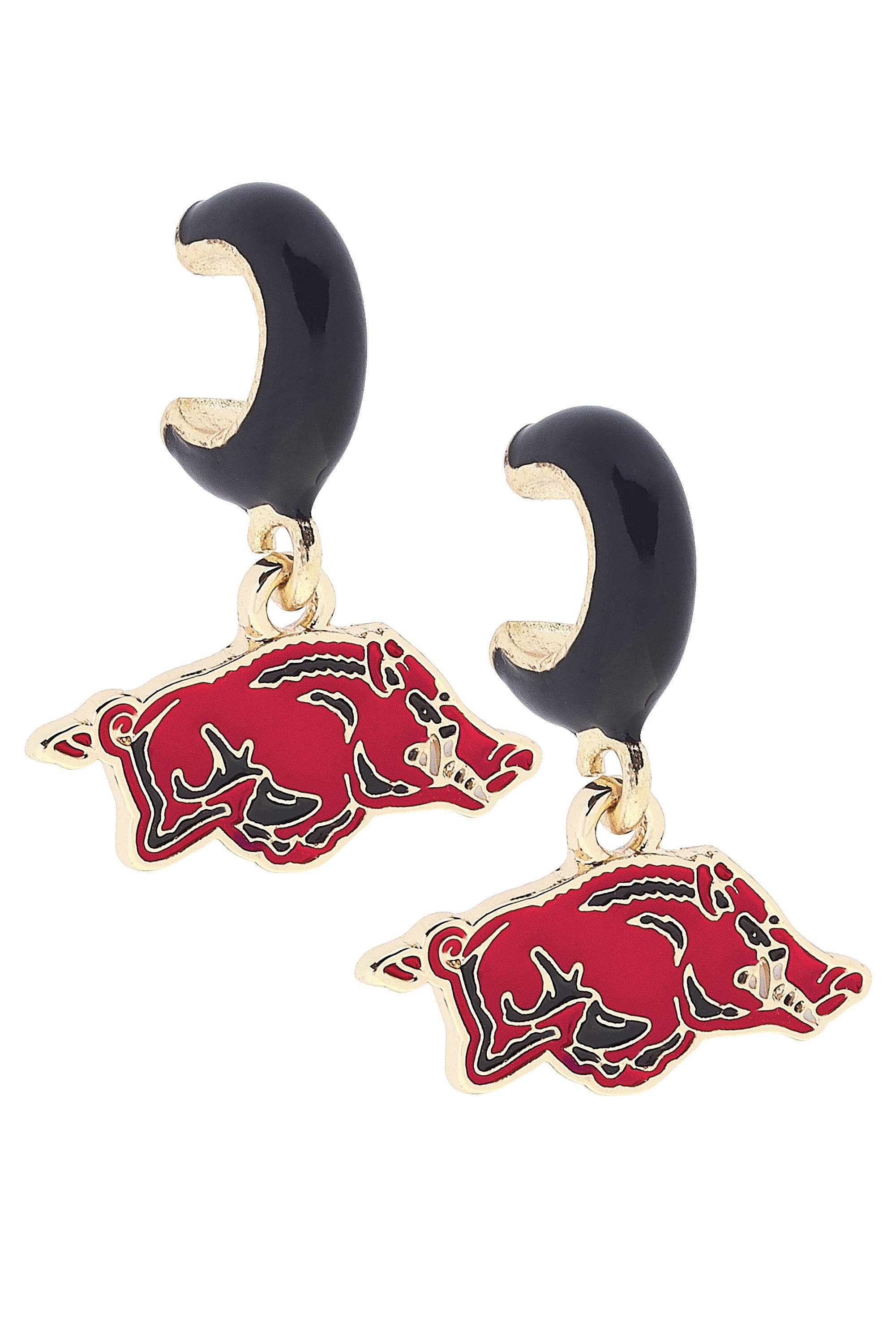 A Little Whoo Pig  Hogs Huggie Hoop Earrings