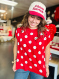Load image into Gallery viewer, Razorback Ready Polka Dot Top
