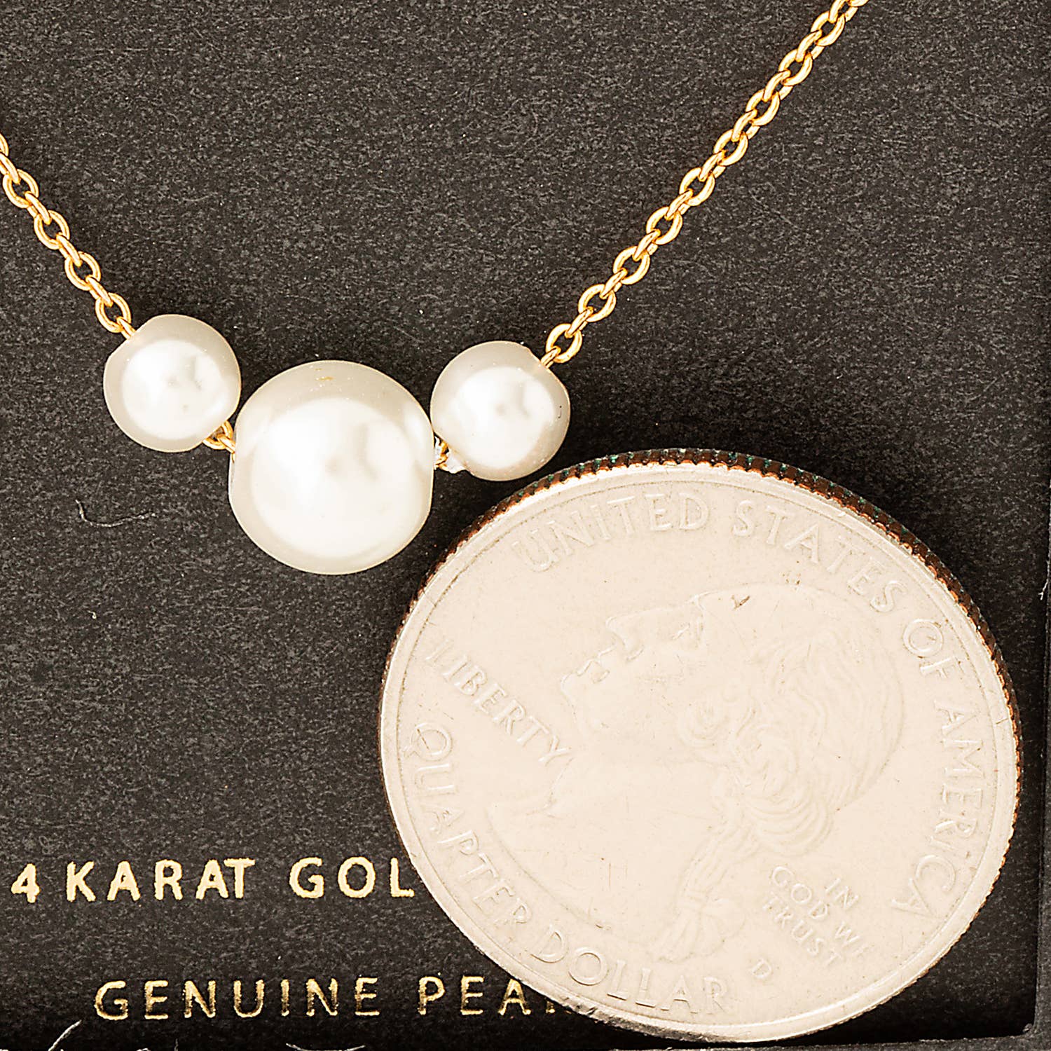 Simple Elegance Genuine Pearl Charm Necklace