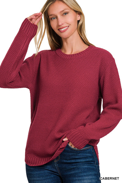 waffle knit sweater, oversized waffle knit sweater, Oversized waffle knit sweater women's, lightweight waffle knit sweater, Fayetteville boutique, Fayetteville Clothing Store, Downtown Springdale, Springdale clothing store