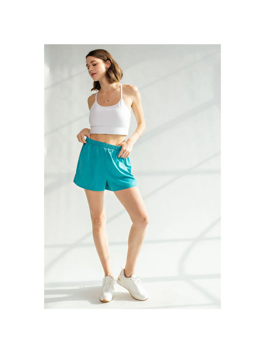 Ready for Sunshine Crinkle Woven Shorts
