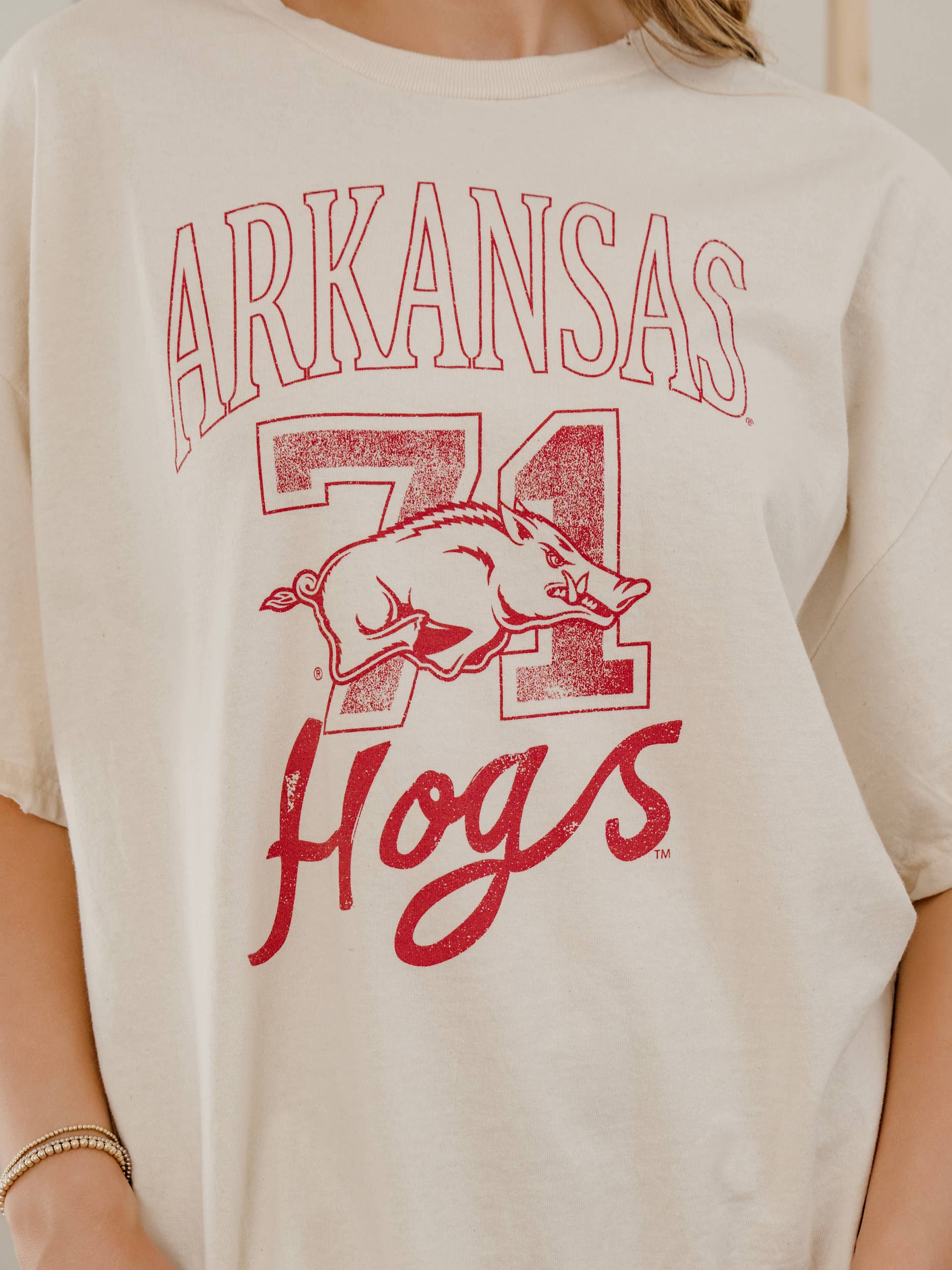 PRE-ORDER: The White Out Ready Oversized Razorback Shirt