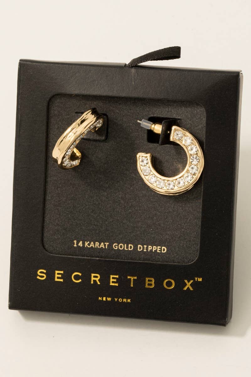 Sparkle & Shine Pave Hoop Earrings