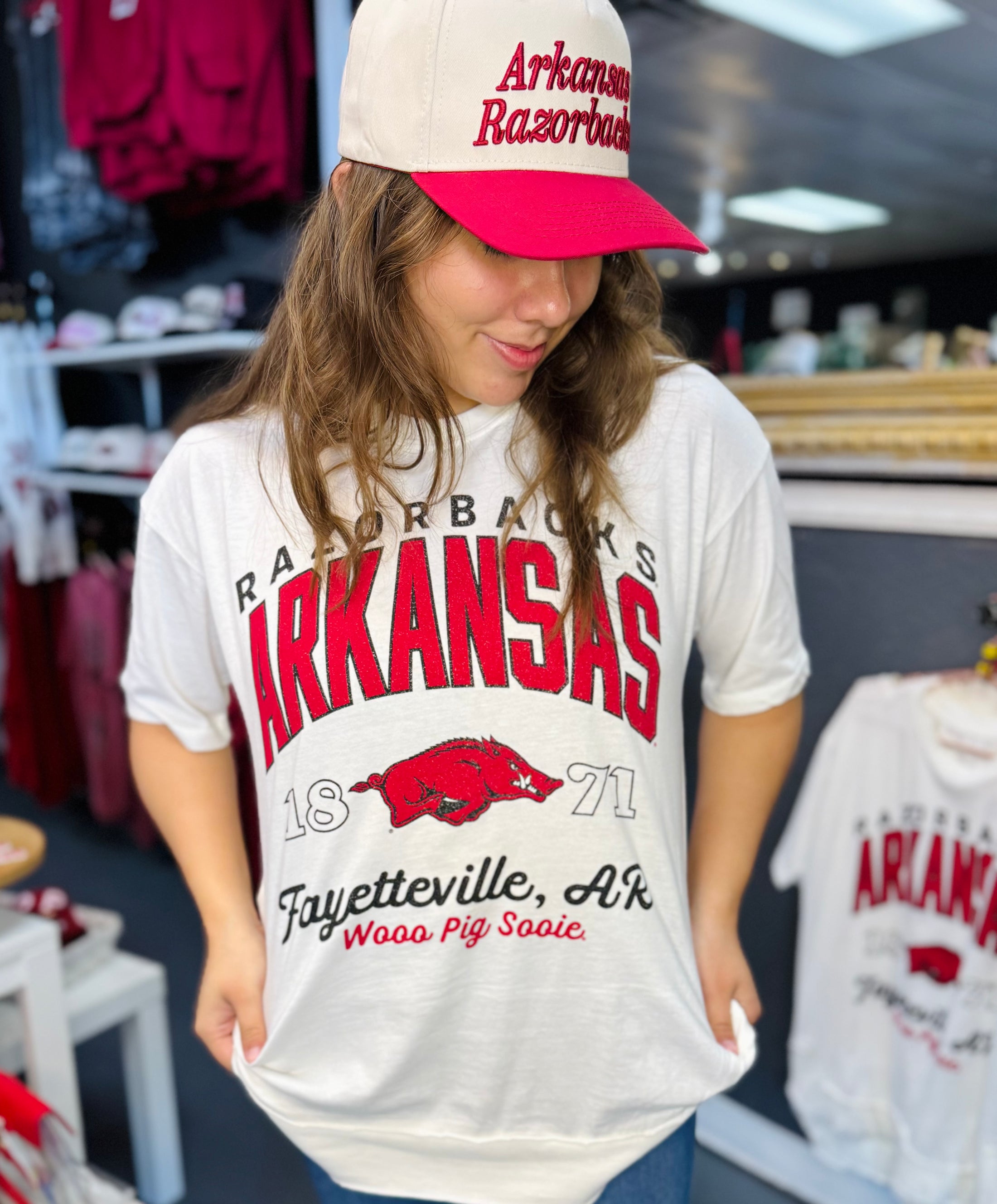 All My Wooo Pig Vibes Arkansas Razorbacks T-shirt for Women