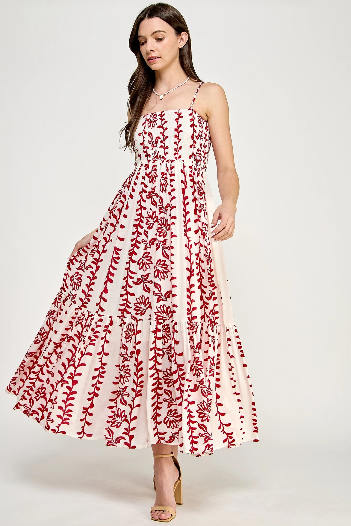 Bloom with a View Red Floral Maxi Dress
