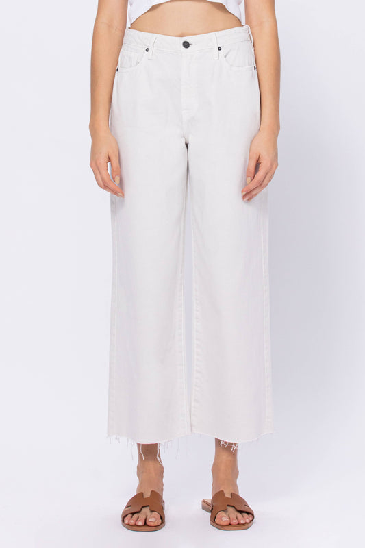 Hidden Jeans: White Wideleg Jeans