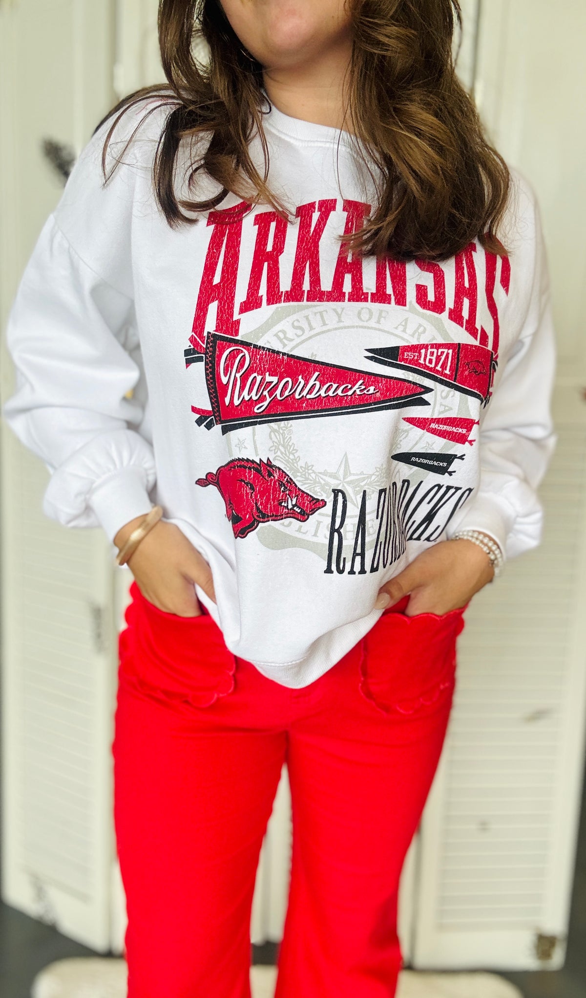 I’m a Fan Vintage Pennant Razorback Sweatshirt