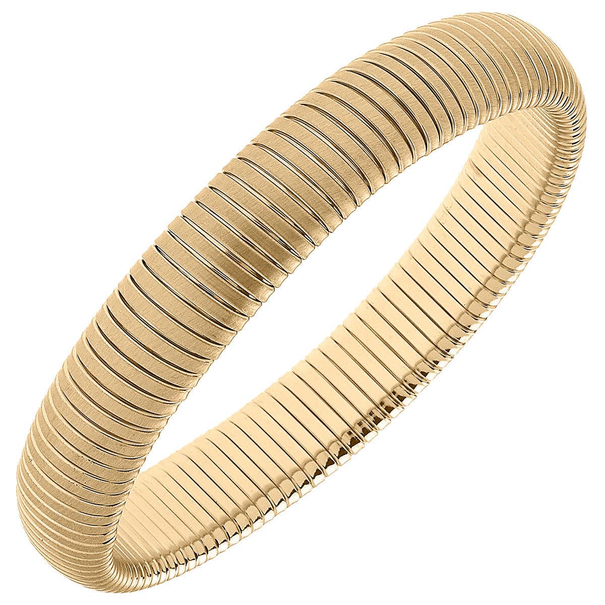 Time to Shine Gold Watchband Bangle
