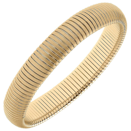 Time to Shine Gold Watchband Bangle