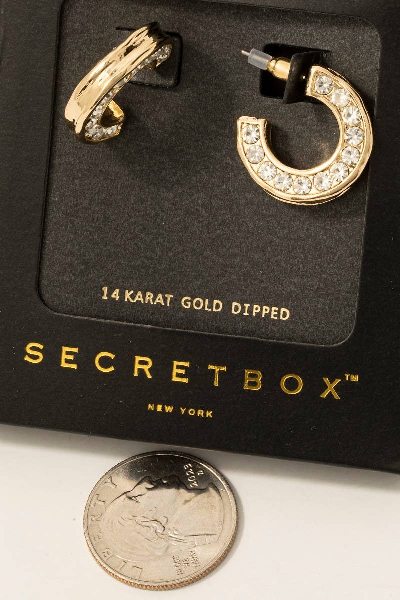 Sparkle & Shine Pave Hoop Earrings