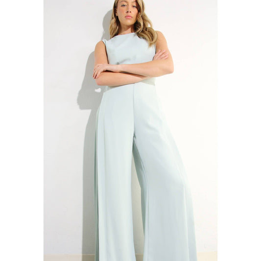 Mint To Be Pleated Jumpsuit
