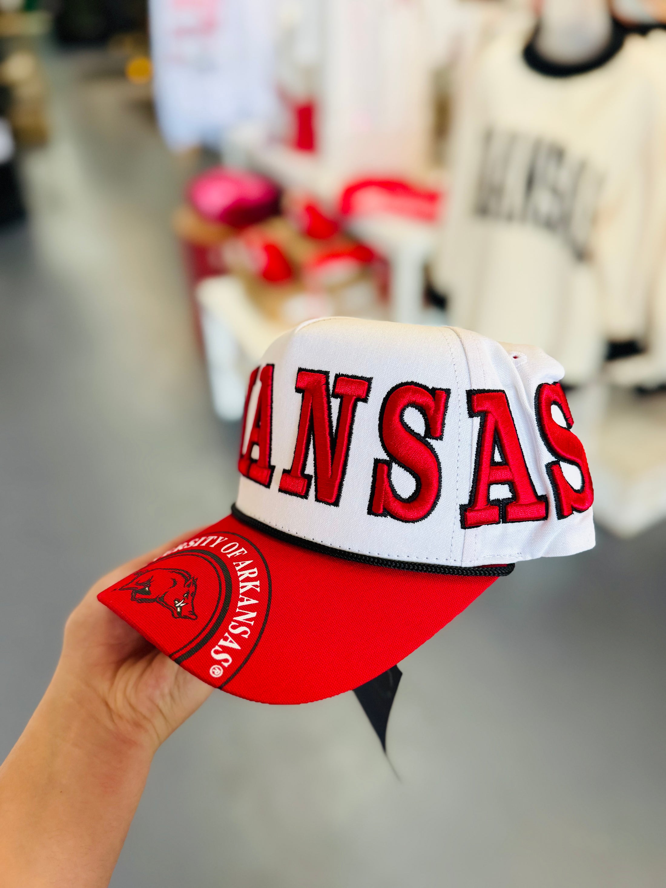 Vintage Arkansas Razorbacks Snapback Hat