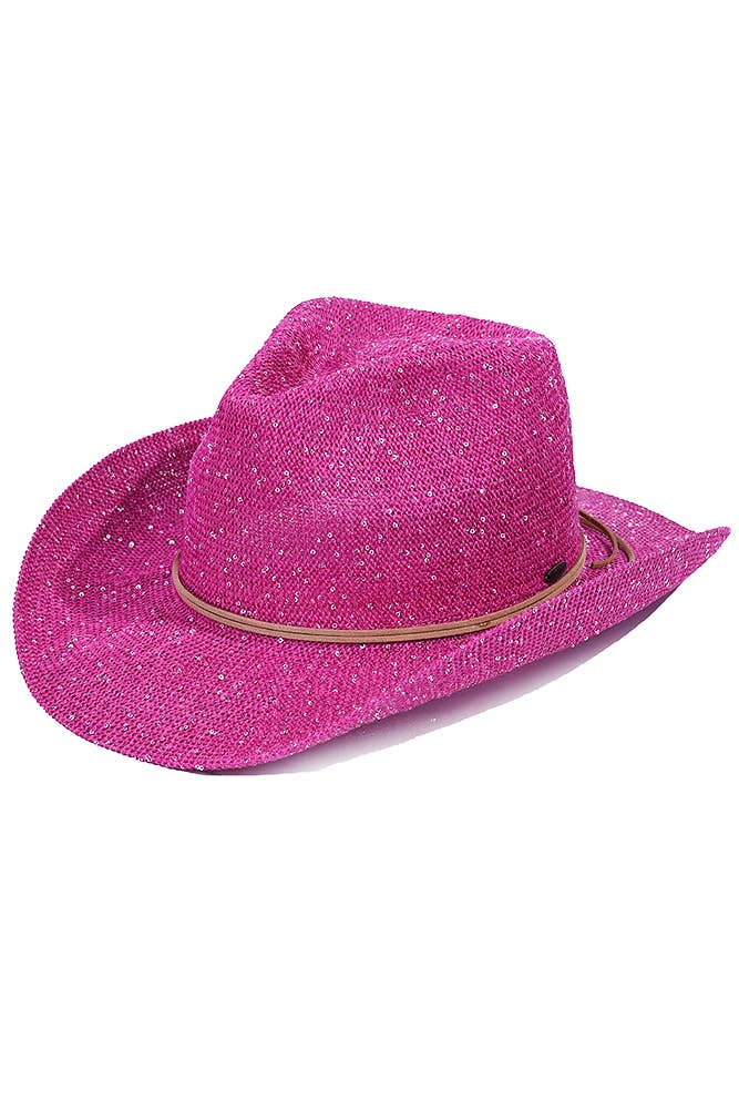 C.C Kids | Suede String Band Sequin Cowboy Hat