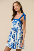 Load image into Gallery viewer, The Blue Willow Tie-Strap Dress
