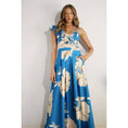 Load image into Gallery viewer, Blue Magnolia Ruffle Maxi Dress
