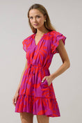 Load image into Gallery viewer, Arona Floral Baden Ruffle Mini Dress
