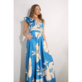 Load image into Gallery viewer, Blue Magnolia Ruffle Maxi Dress
