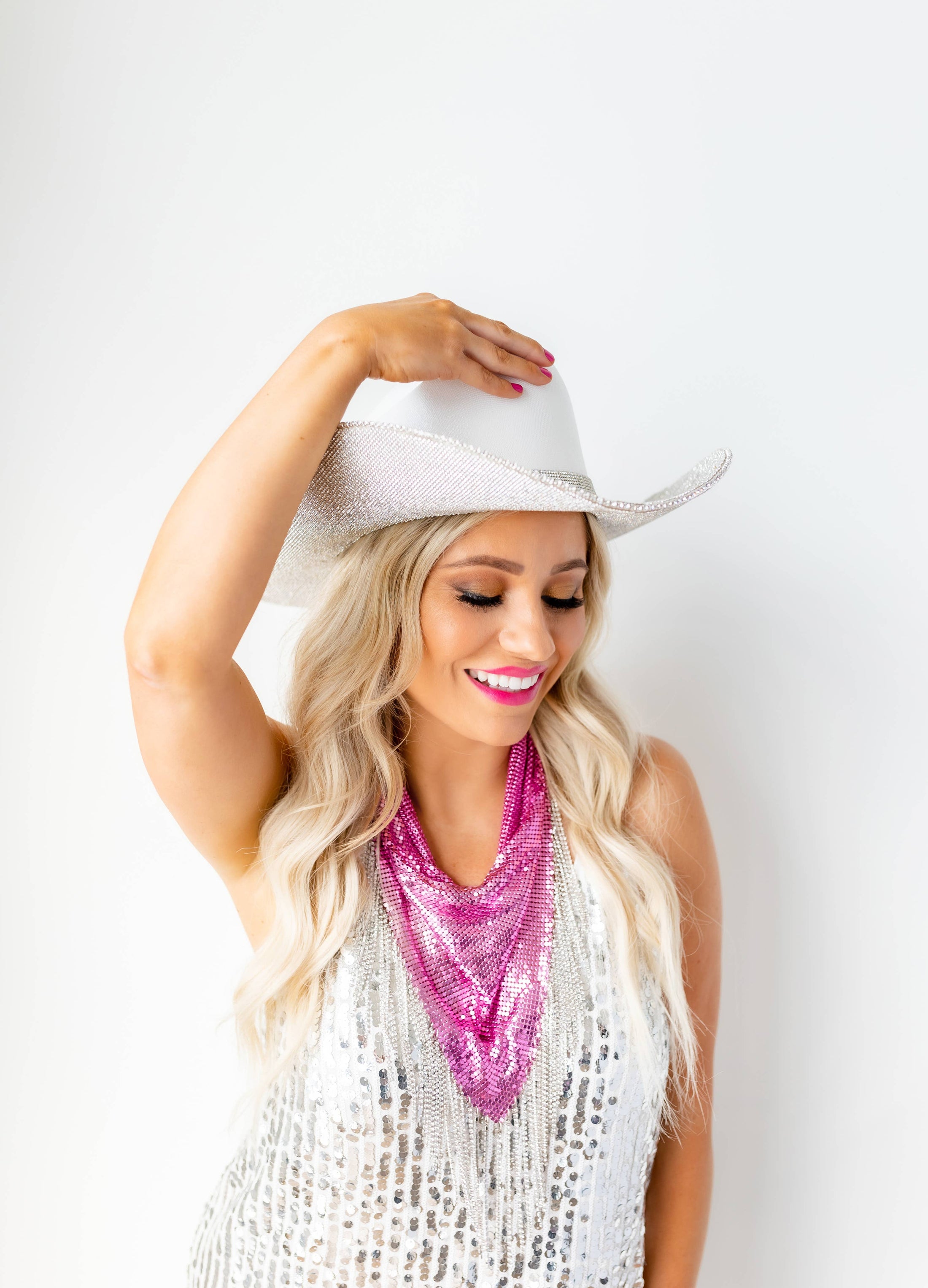 Add Some Flair  Rhinestone Bandana - Pink