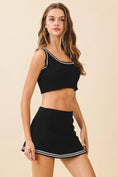 Load image into Gallery viewer, Motion Contrasting Stripes Knit Cropped Tank Top
