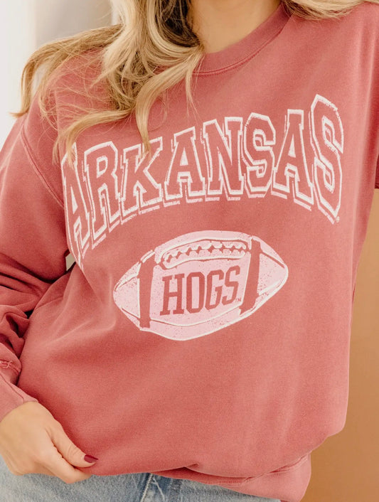 PRE-ORDER: Arkansas Razorbacks Vintage Football Pullover