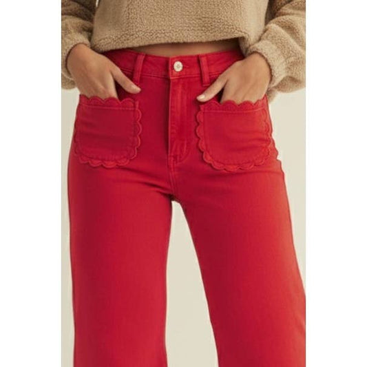 Razorback Red Flare Pants