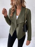 Load image into Gallery viewer, Chic in Suede Drape Front Blazer
