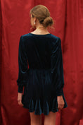 Load image into Gallery viewer, Give it a Twirl Velvet Mini Dress
