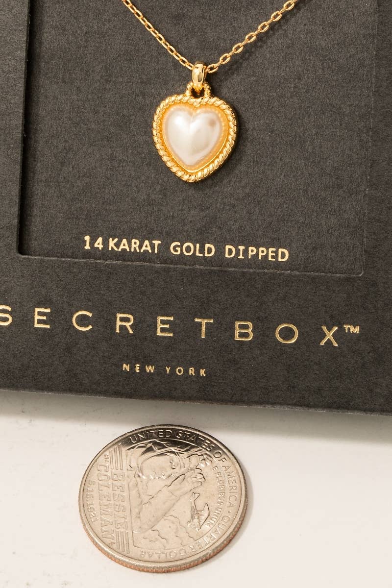 You have My Heart Pearl Heart Pendant Necklace
